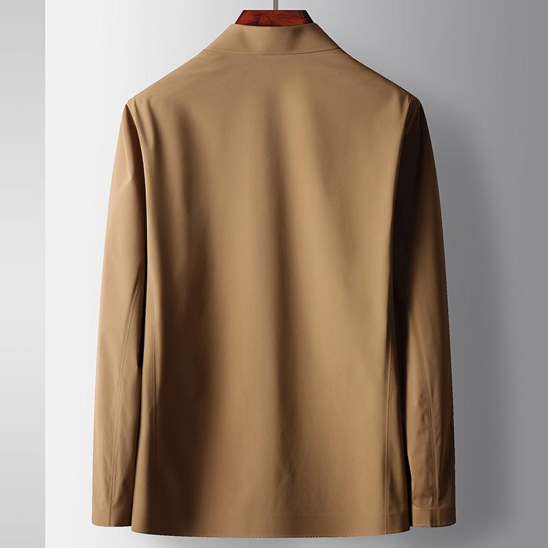 Spring and Autumn Lapel Shirt Version Seamless Pressing Young and Middle-aged Light Luxury Business Leisure Thin Jacket