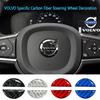 Auto-Lenkrad-Aufkleber Kohlefaser-Aufkleber Zubehör für Xc60 Xc90 V40 V60 S60 V50 V90 S80 C40 XC40 V70 Rdesign
