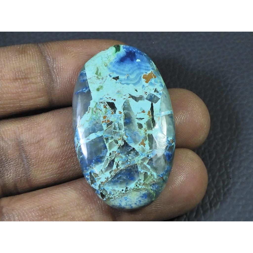 24X40X7MM Natural Shattuckite Oval Cabochon Loose Designer Gemstone 60Cts. D-285