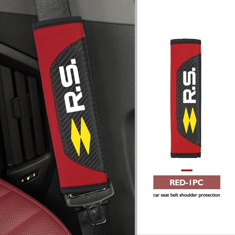 Universal Car Seat Belt Leather Shoulder Strap Protector Pad For Renault Symbol Clio 3 4 Sparco Dacia RS Megan Scenic EspaceHE3F