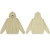 Unisex Oversized Hooded Sweatshirt With Flock Letter Print Soft Cotton Blend Warm Lined