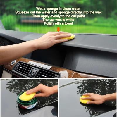 12PCS Car Detailing Sponge High Density Foam Applicator Pad Round Polishing Wiping Cleaning Tool For Auto Car Wash Supplies