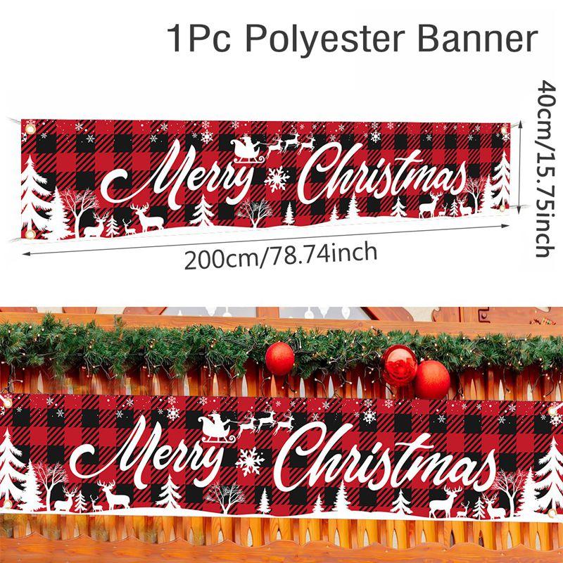 Merry Christmas Banner for Yard And Entrance Decor Christmas Outdoor Banner Flag for Home Decor 2026 Gifts Happy New Year 2026