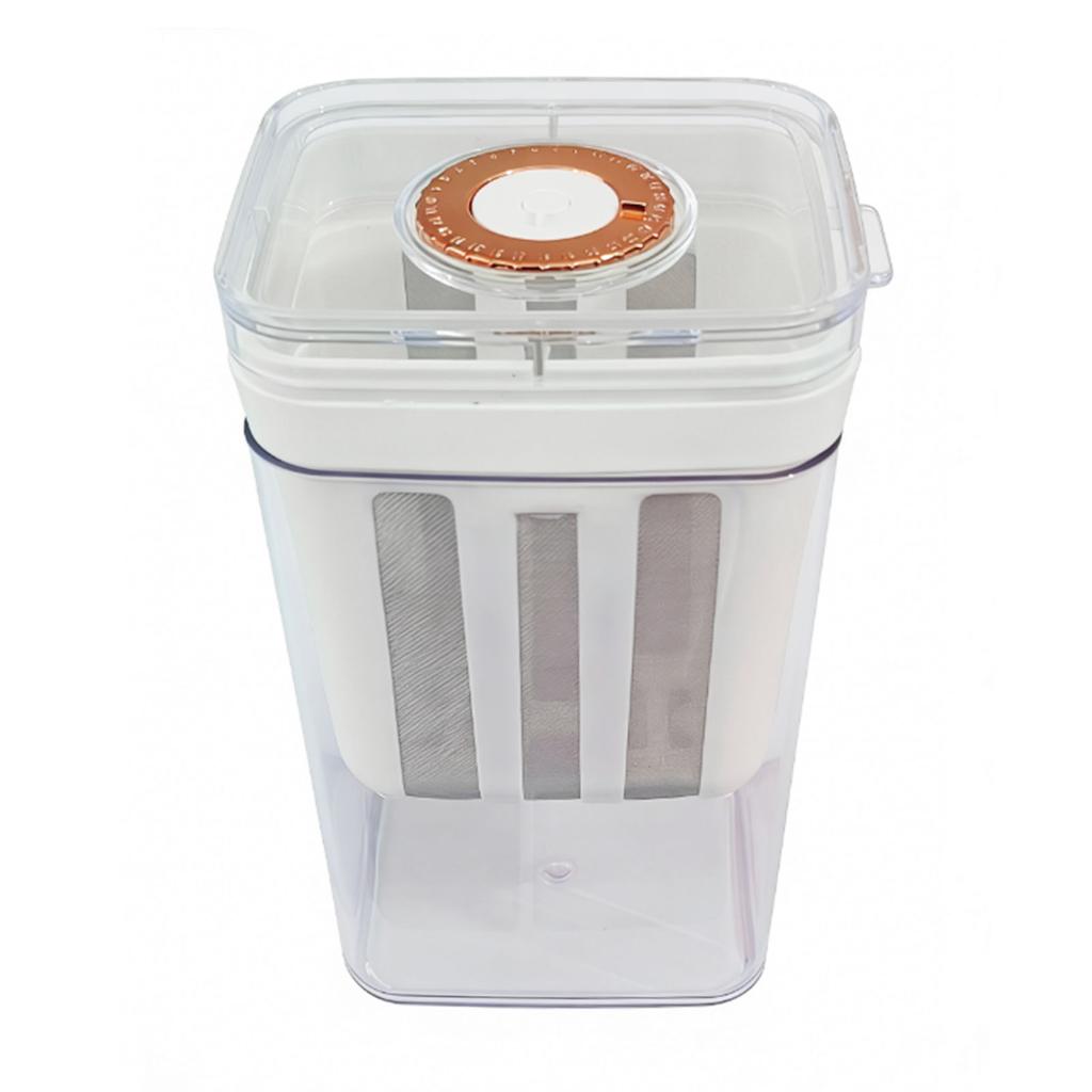 Colino per Yogurt 1100ml Grande Capacità Multifunzionale Rete Fine Filtro per Yogurtiera con Coperchio a Valvola Temporizzata per Fatto in Casa