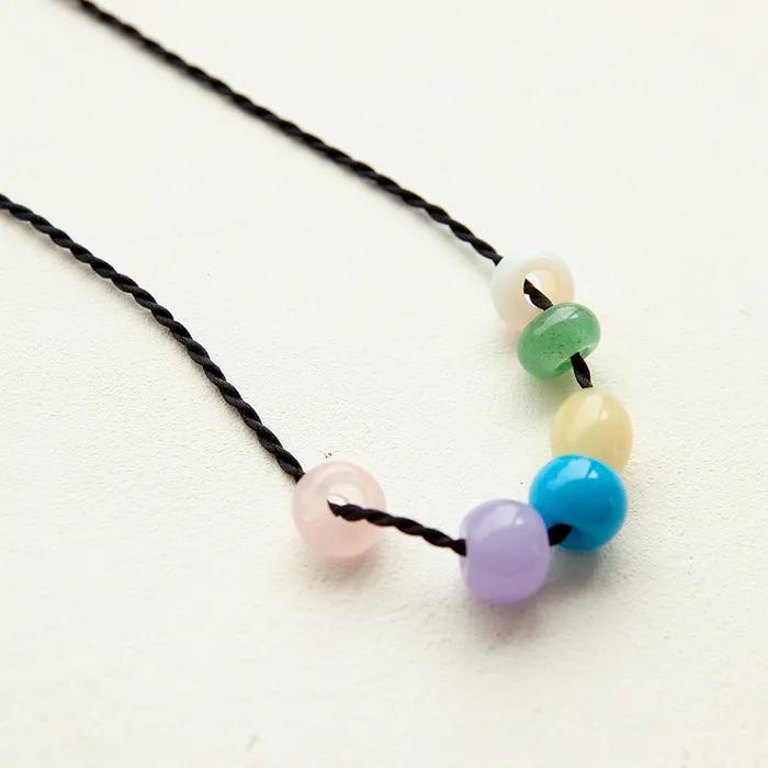 (6 colors) Gemstone String Necklace