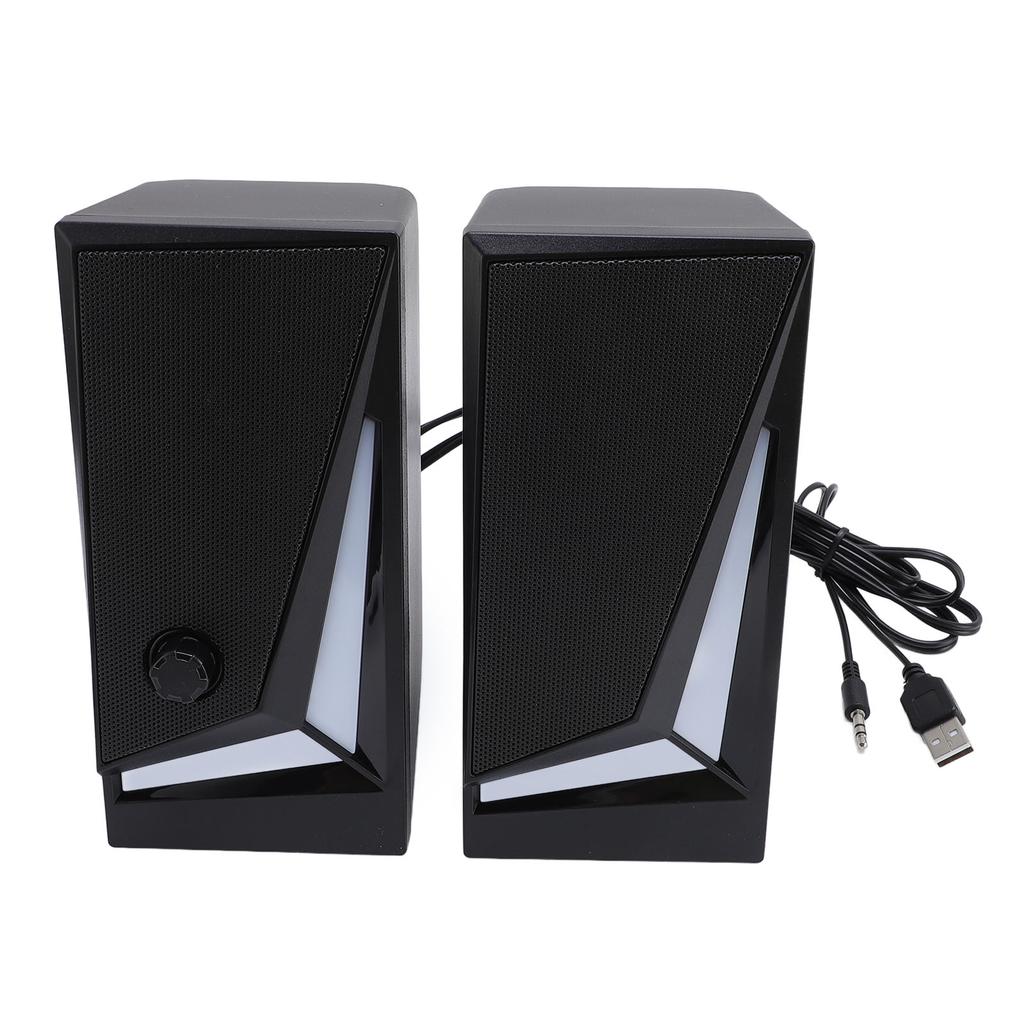 1 Paar Computerlautsprecher 2 Zoll Vollbereichseinheit USB RGB 7 Dynamische Lichteffekte Laptop-Lautsprecher mit