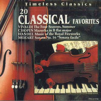 

CD VARIOUS - 20 Classical Favorites TTC21716 MADACY MUSIC GR Canada Classical Used