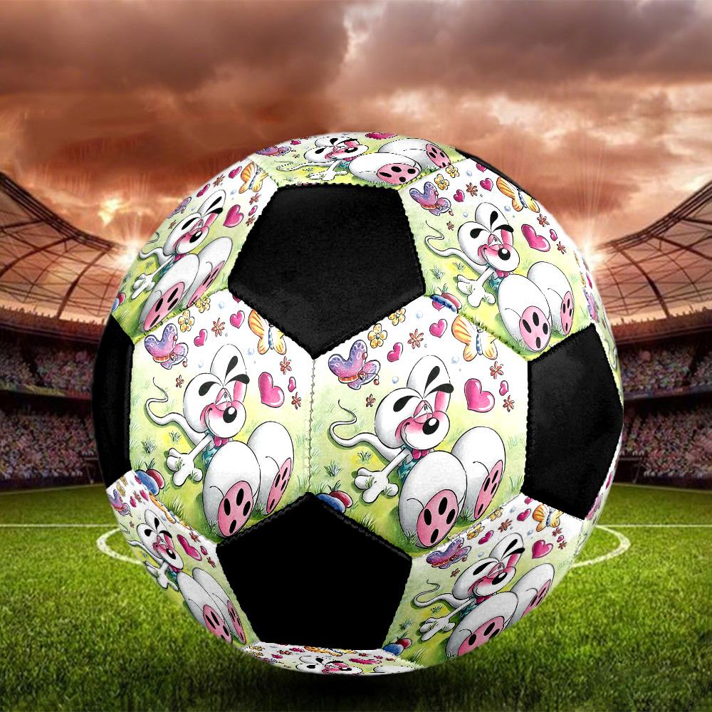 Diddl the Jumping Mouse Soccer Ball Colorful All Ages Machine Stitched PVC Competition Ready Durable High-Bounce.SIZE5