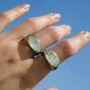 Uworld Einzigartiger Naturstein Grüner Edelstahl Frankreich Metall Goldener Ring Wasserdichter Anhänger Trendiger Schmuck Damen
