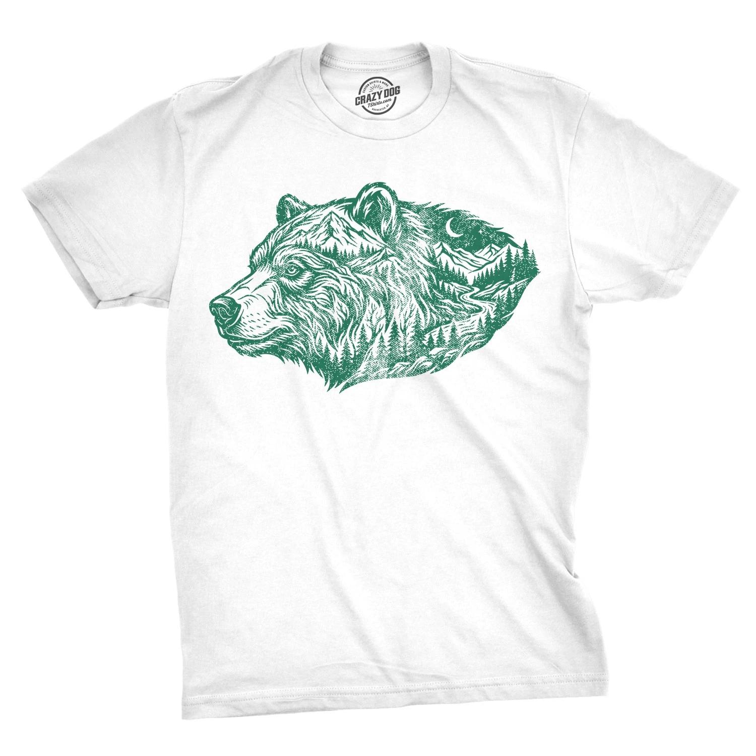 Mens Funny T Shirts Nature Bear Awesome Wildlife Lover Tee For Men L