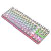 BAJEAL 87 Keys Mechanical Keyboard Wired Gaming Mechanical Keyboard with Mechanical Blue Switch RGB Light Effect White
