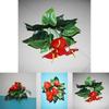 Anthurium Andraeanum Linden Fake Green Plant With Silk Flowers For Living Room Decor And Gift