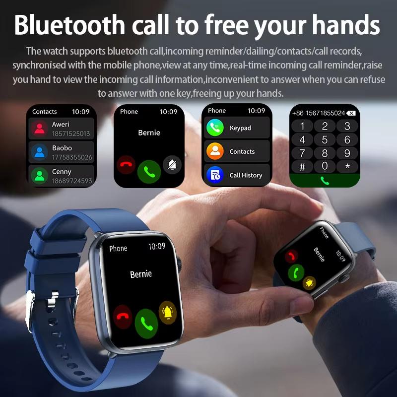 2025 Nové chytré hodinky pro zdraví krevního tlaku s NFC Muži 24hodinový srdeční tep Bluetooth hovory AI Diagnostika Chytré hodinky pro IOS Android