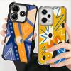 Abstract Geometry PopArt Desgin Soft Phone Case For Xiaomi Redmi Note 14 15 Pro Plus 13 12 11S 11T 5G 10 9S 9 Plating Anti-Fall