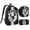 Abarth C Cool Rucksack Jungen Mädchen Schultasche Tasche 3tlg Isoliert Lunchtasche Federmäppchen