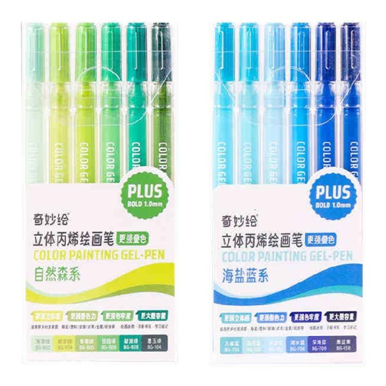 6/12/54 Farbige Malstifte Zeichenstift Acrylmarker Acrylfarbstift Gelstift Bastelbedarf für Keramik Glas