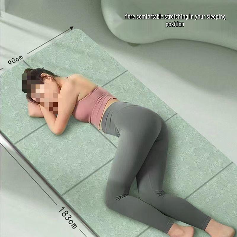 Tappetino da Yoga Pieghevole Antiscivolo Portatile Insonorizzato Inodore e Set con Corda per Saltare