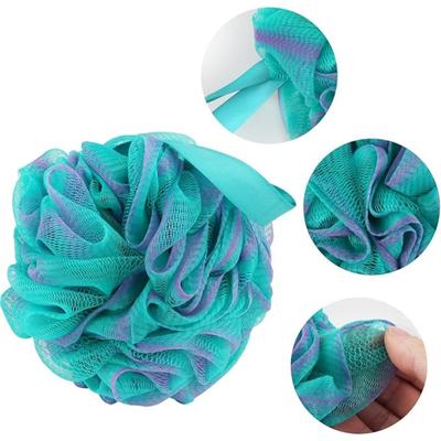 4 PCS Loofah Sponge Shower Loofahs Bath Sponges Mesh Balls 4 Colors for Body Scrubber Exfoliator Wash Back Scrubbers Bathroom Men Women