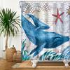 Underwater World Ocean Shower Curtain for Bathroom Seabed Animals Sea Turtle Dolphin Fish Waterproof Bathroom Curtain With Hooks