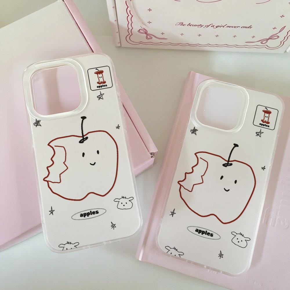 Painted Phone Case for iPhone 12 13 15 16 iPhone 16 12 13 14 15 Pro  14 15 16 Pro Max Coverage Shockproof Anti-Fingerprint Fresh Style Protective Case