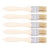 Food Brush, Pack of 5 Wooden Grill Brushes, Comfortable to Hold and Use, Lightweight and Portable, Perfect for Cooking, Grilling and Picnics