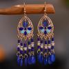 1 Pair Hook Earrings Tassels Bohemian Jewelry Long Vintage Dangle Earrings for Wedding