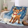 1Pc Christmas Deer Snow Blanket Soft And Comfortable Casual Warm Camping Travel Christmas Halloween Gift M921339