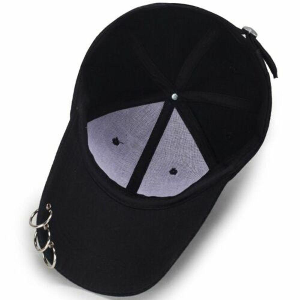Fashion Dance Cap Show Cap Outdoor Sports Peaked Cap Baseball Hat Sun Cap Snapback Hat With Rings