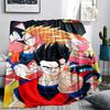 Coperta in Flanella con Stampa Personaggi Dragon Ball, Alta qualità Confortevole per Tutte le Stagioni, Arredamento per la Casa, Calore e Comfort, Perfetta per Regali di Natale