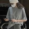 Spring And Summer Simple Silhouette Soft Cotton Short T-shirt Loose And Slim, Thick And Casual Top For Women