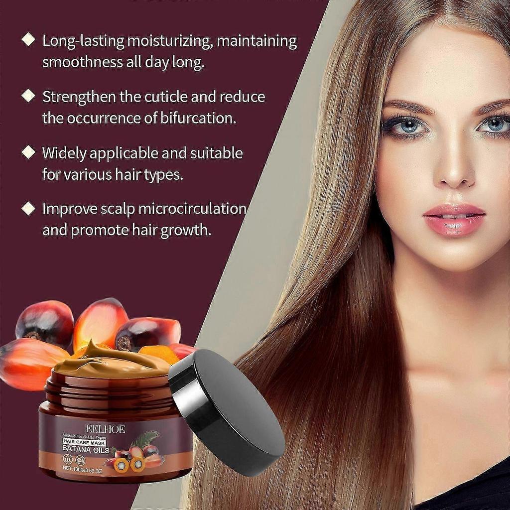 Batana Hair Mask with Keratin for Smooth, Active Care To Achieve Fluffy and Manageable Hair