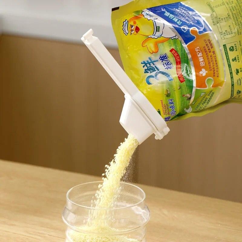 2 STÜCKE Lebensmittelbeutel-Verschlussklammern mit Deckel-Verschlussklammern Milchpulver-Snack-Clips Versiegelung Küchenwerkzeuge Lebensmittel Feuchtigkeitsbeständige Chips