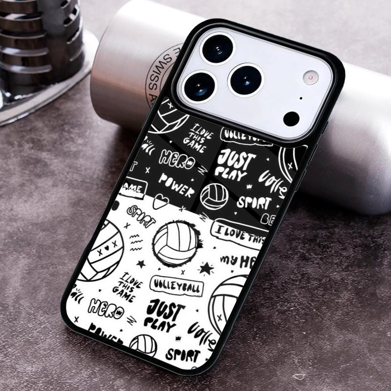 Volleyball Sport Phone Case For iPhone 17,16e,15,14,13,12,11,Mini,Pro,MAX soft Silicone Cover
