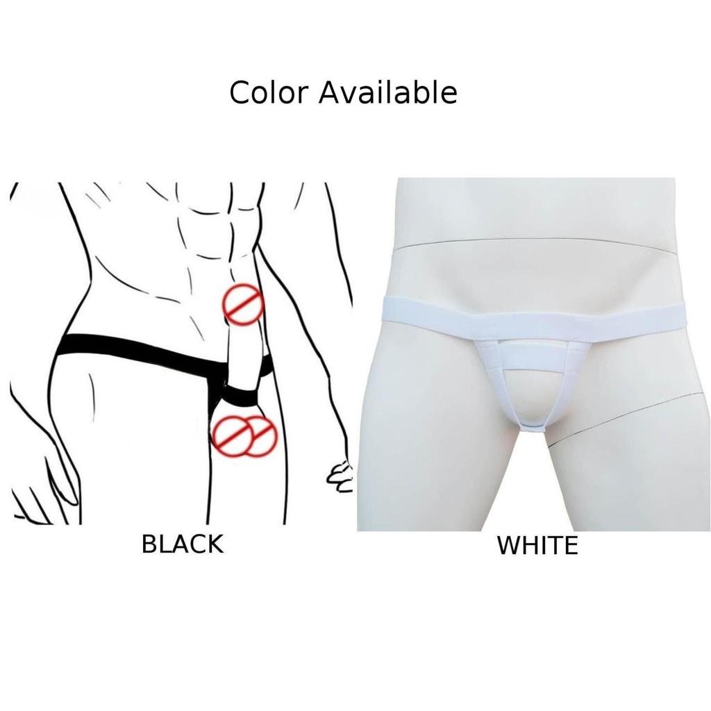 Pánské sexy kalhotky s tričkem Sissy Ring Lock Thong G-String spodní prádlo
