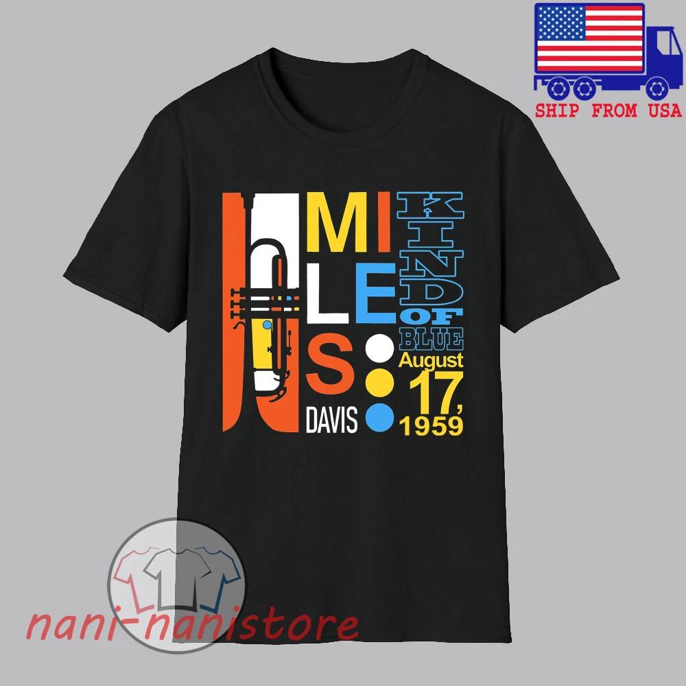 Miles Davis Kind of Blue 1959 Men s Black Size S-5XL L