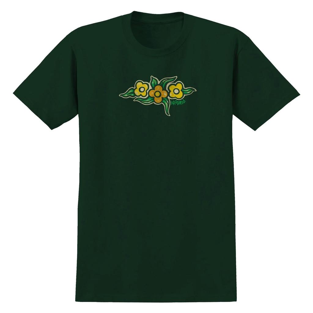 Krooked Skateboards Shirt Blumen Wald