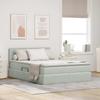 Storage Bed with Mattress Light Grey 140 x 200 cm Velvet