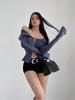 Y2k Schwarz Sexy Gothic Denim Shorts Frauen Dünne High Street Low Waist Sommer Streetwear Chic Punk Style Fashion Damen
