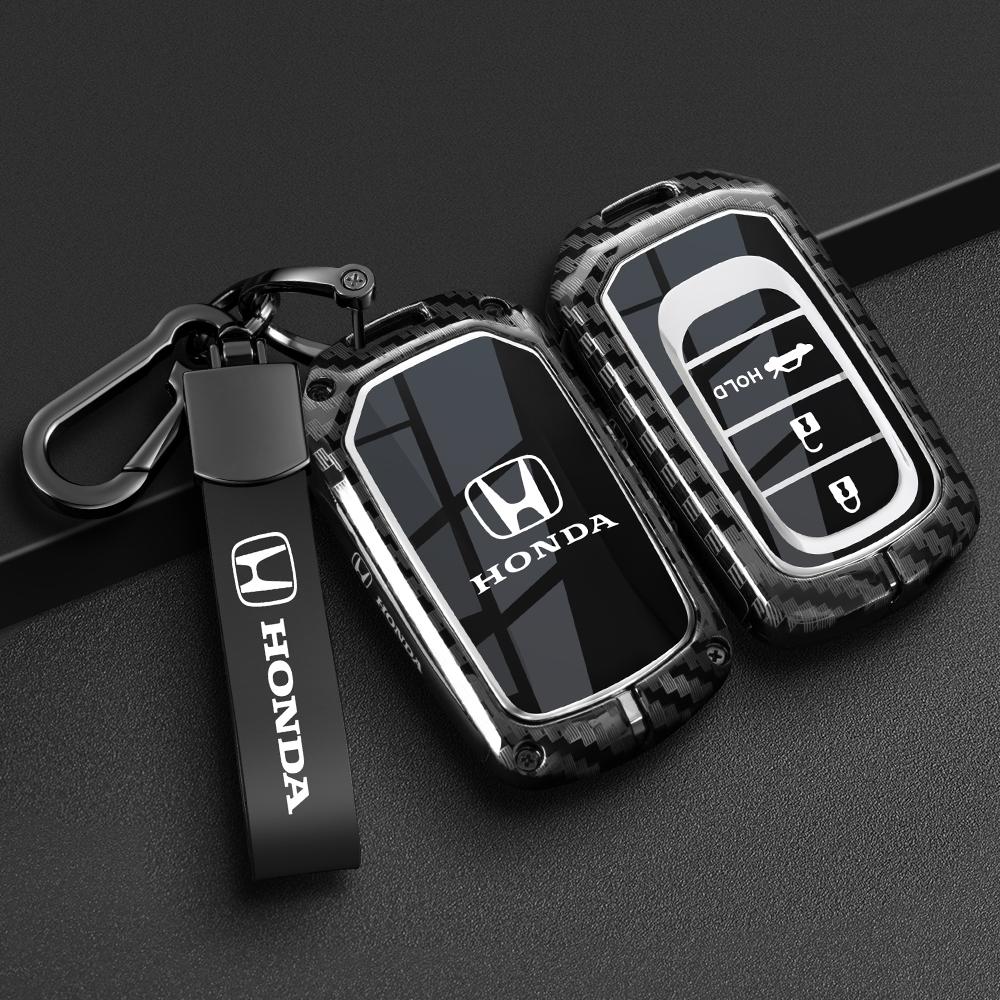 New Carbon fiber TPU Car Key Case Cover Protect Shell Bag For Honda Civic Accord HR-V CR-V CRV 2021 2022 2023 Accessories