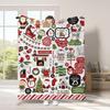 Christmas cartoon digital-printed polyester Bedroom velvet flannel cover blanket Fleece soft sofa cover blankets for beds