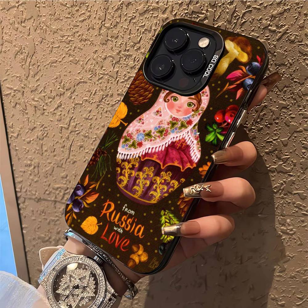 Russian Nesting Doll Cartoon Phone Case Phone Case For iPhone 14 16 15 11 12 13 Pro Max Mini Plus Shockproof Cover