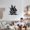 pirate ship wall art style sets sail - Metal  Bold nautical decorations bring a lasting and fashionable adventure to any room.