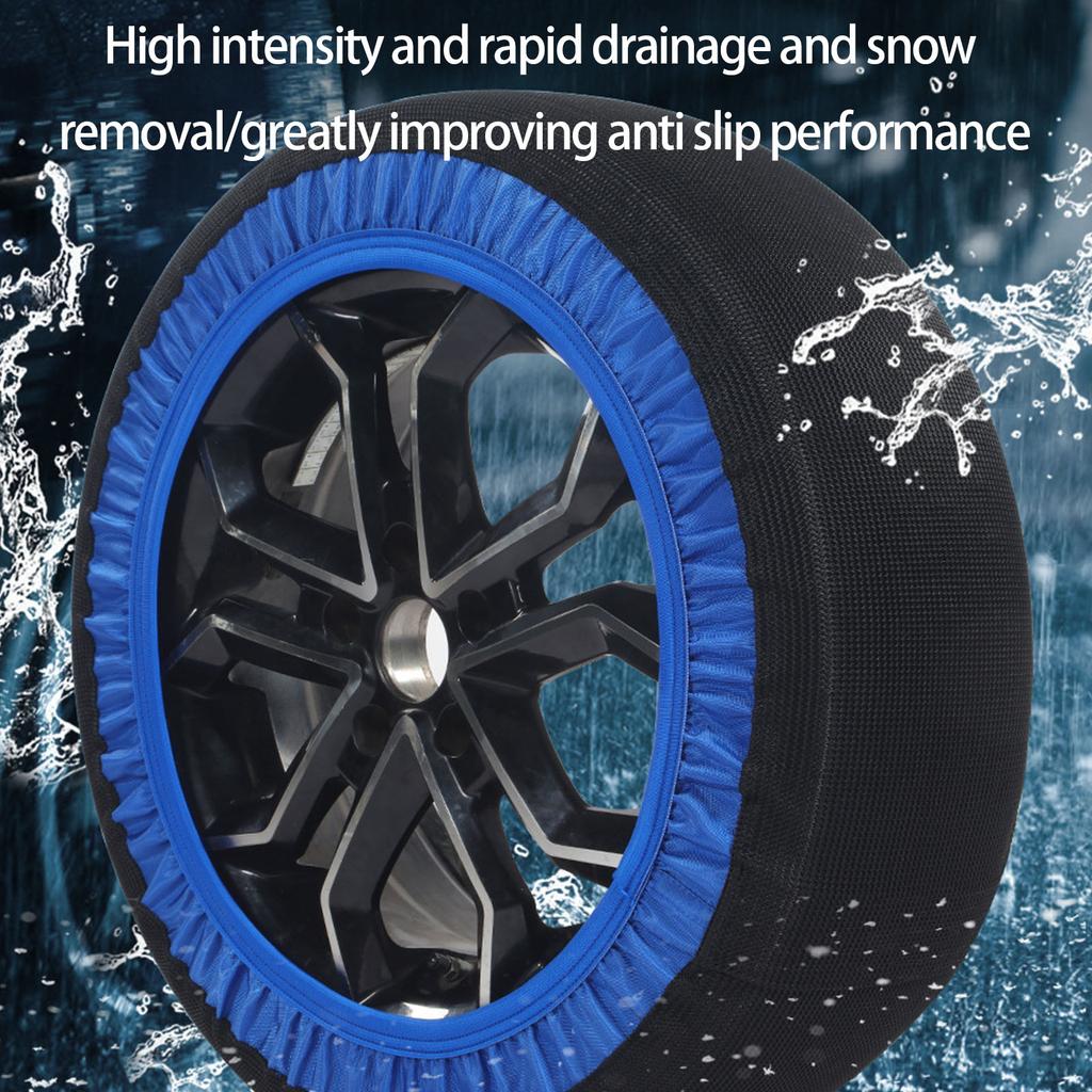 2Pcs Universal Tire Snow Socks for Tire Car SUVs and Trucks Antislip Solution Providing Safe Traction