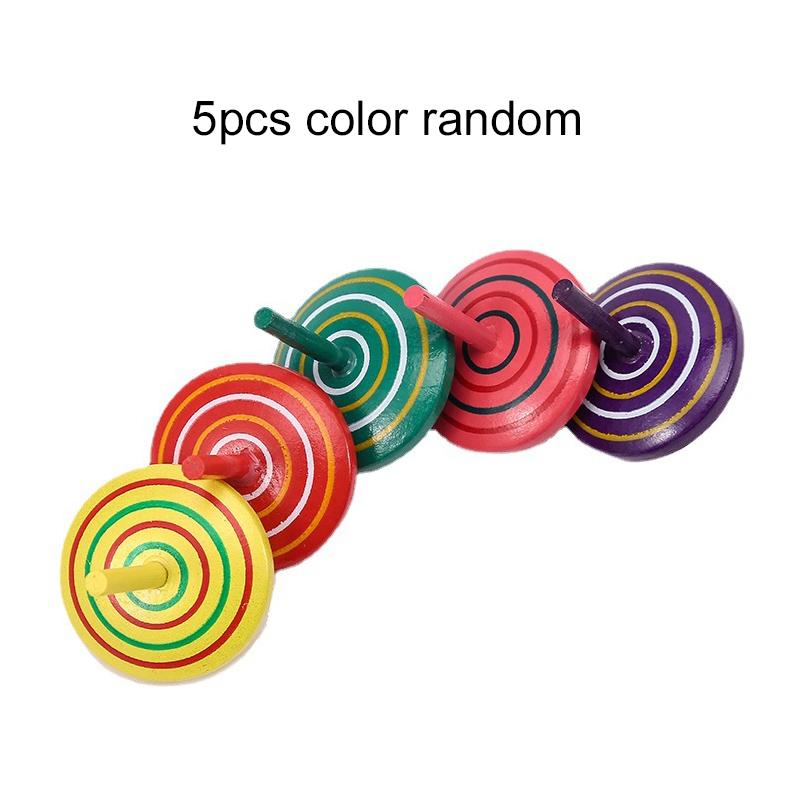 

5/10pcs Wooden Tops Hand Rotation Children Table Toys Parent-child Interaction Kindergarten Group Activity Toy Prize Gifts TMZ