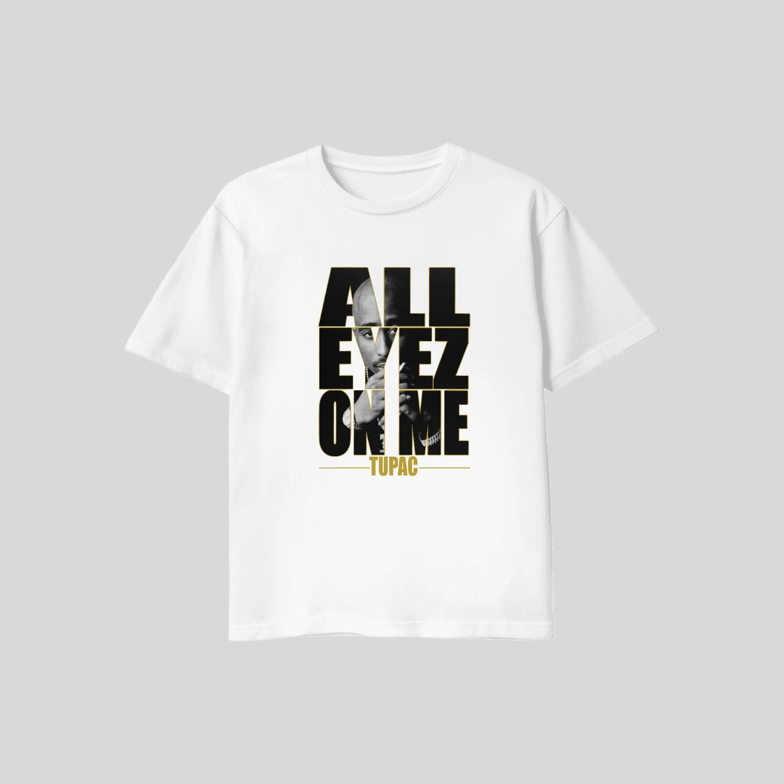 Unisex Adult Casual Graphic Tupac All Eyes On Me Tribute T Shirt XL... S