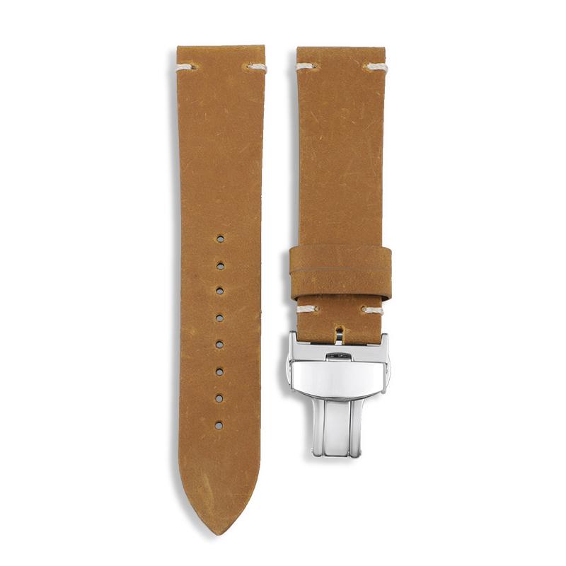 Vintage Cowhide Leather Strap Oil Wax Watch Bands Men Replacement Bracelet 18mm 20mm 22mm 24mm Wristband Belt Watch Accessories