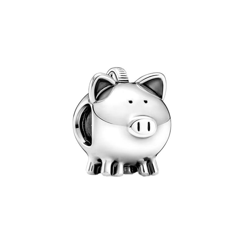 Pandora Cute Piggy Bank Charm 925 Silver Beads Women s Style 799549C00