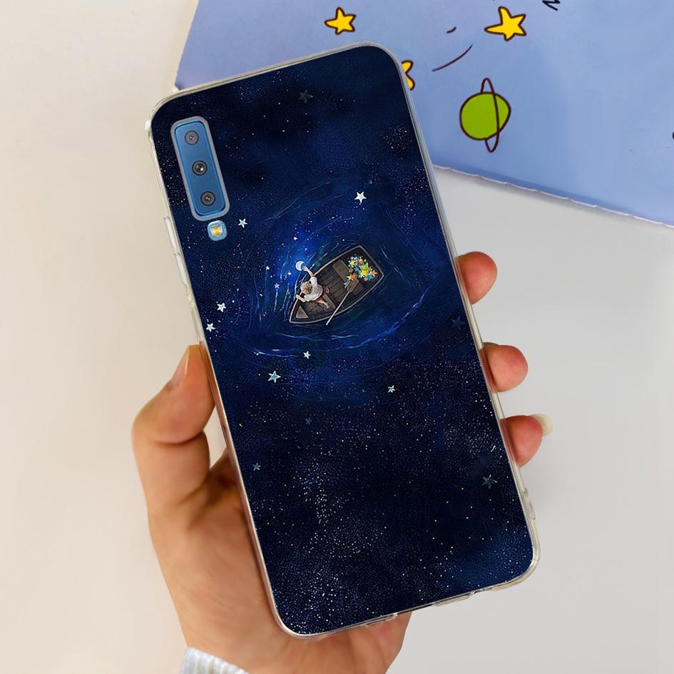 Silicone Cover For Samsung Galaxy A7 2018 Case A750 A750F Case Clear TPU Fashion Phone Case For Samsung A 7 2018 SM-A750F Fundas