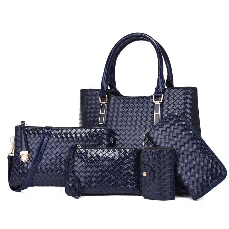 New fashionable large-capacity woven mother and child bag women's shoulder portable messenger bag trendy fashion