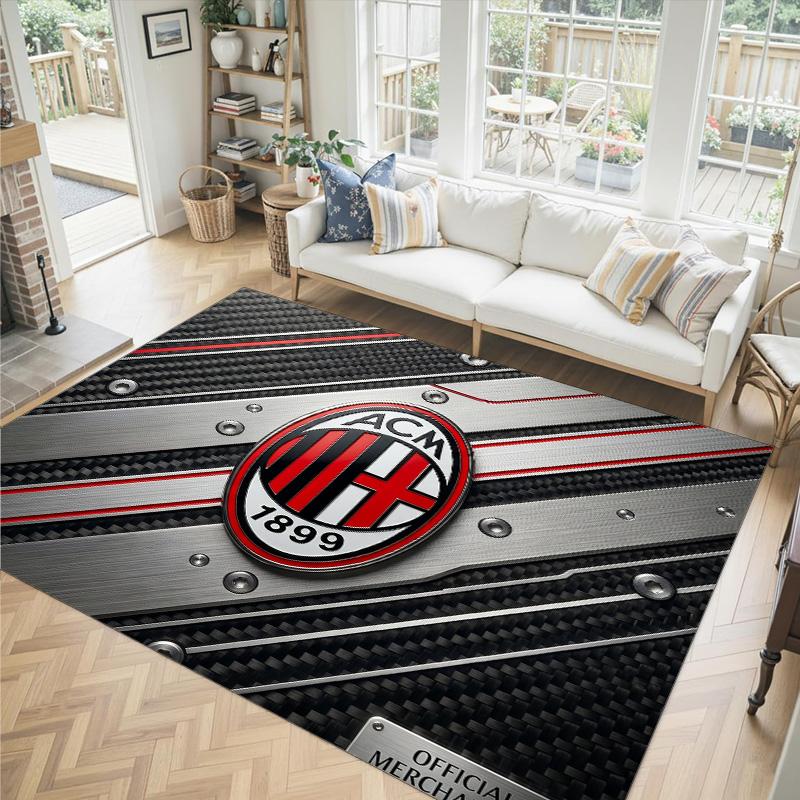 AC Milan Design Crystal Velvet Carpet Cozy Non?Slip Printed Rug For Bedroom Living Room Entrance